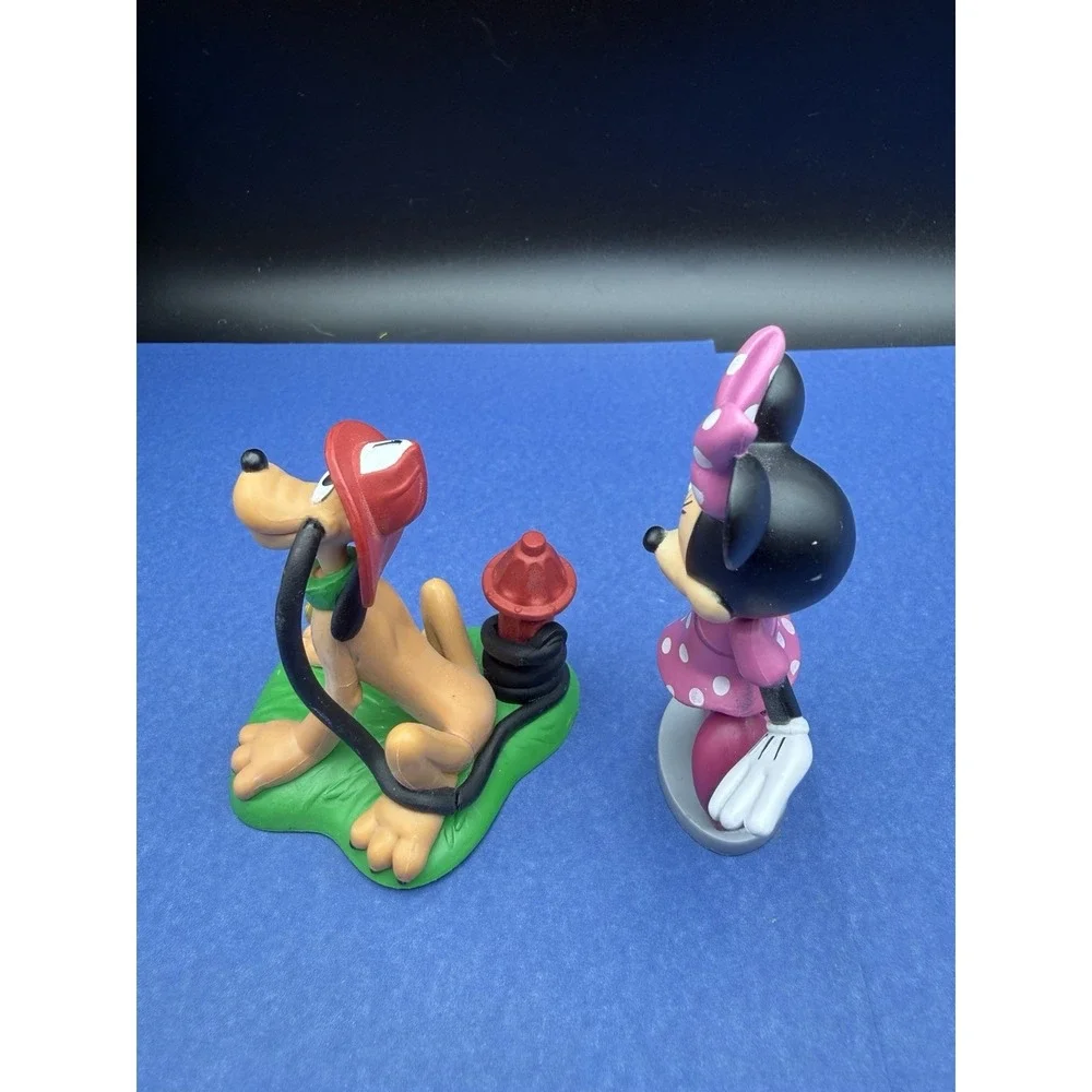 Pluto as Firedog & Minnie Disney Mickey Mouse and Friends PVC Figure Cake Topper